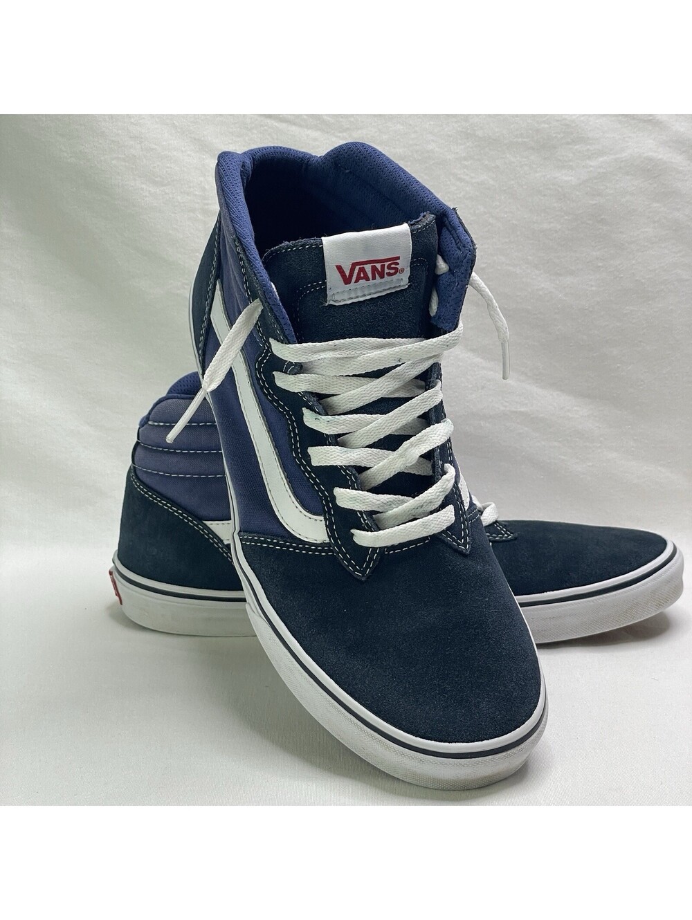 Vans Men's Shoes SK8-Hi Navy Blue Suede Canvas High Top Size 11 Style 721356